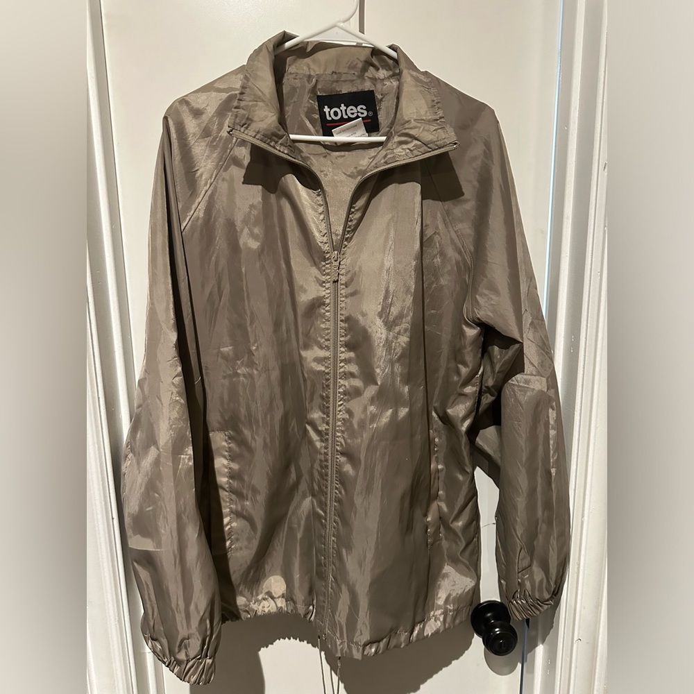 Totes Rain Coat Trench Windbreaker Size Medium